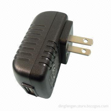 12V/1.0A US wall-mount power adapter, USB outlet, UL and FCC safety approved